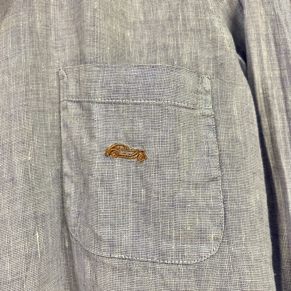 DARIO BELTRAN blue Contrast Casual button down shirt men’s size Small cotton - Picture 5 of 12